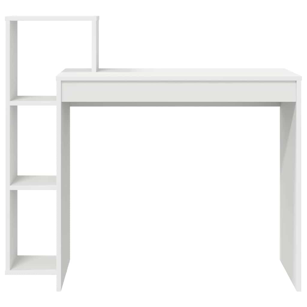 Desk White Engineered Wood 100 x 40 x 90 cm