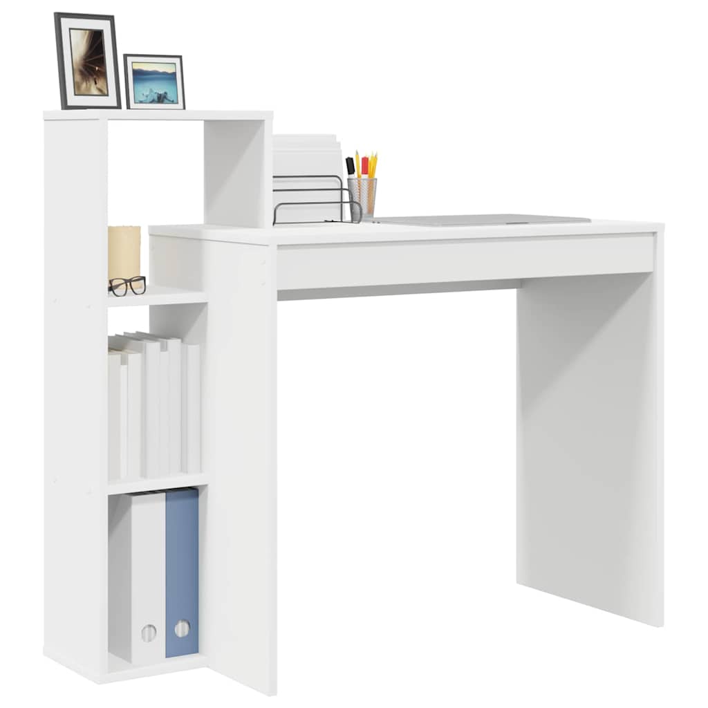 Desk White Engineered Wood 100 x 40 x 90 cm