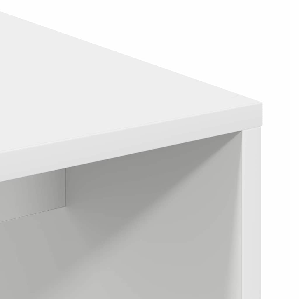 Desk White Engineered Wood 102 x 50 x 124 cm