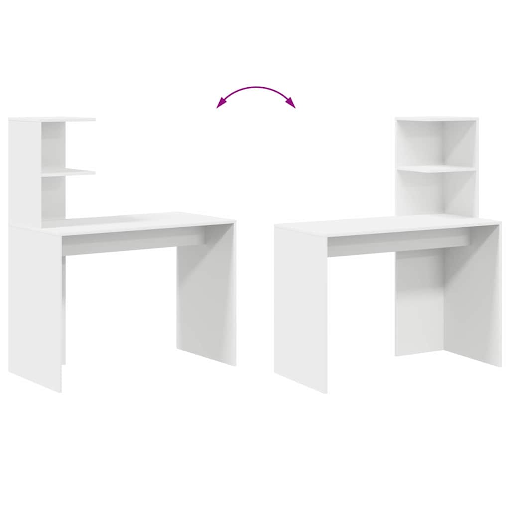 Desk White 102 x 50 x 124 cm Engineered Wood