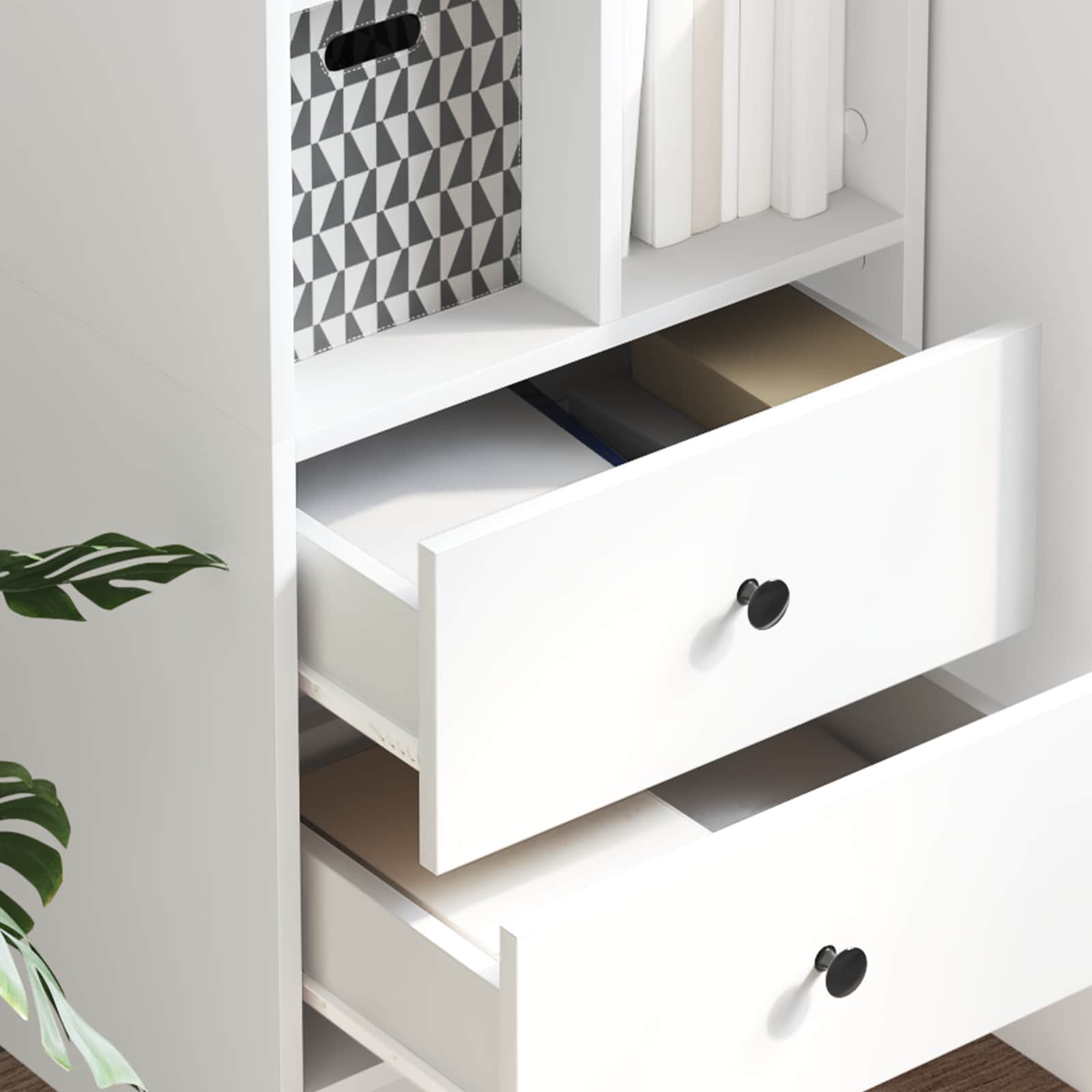Highboard with Drawer White 45,5 x 34 x 127 cm