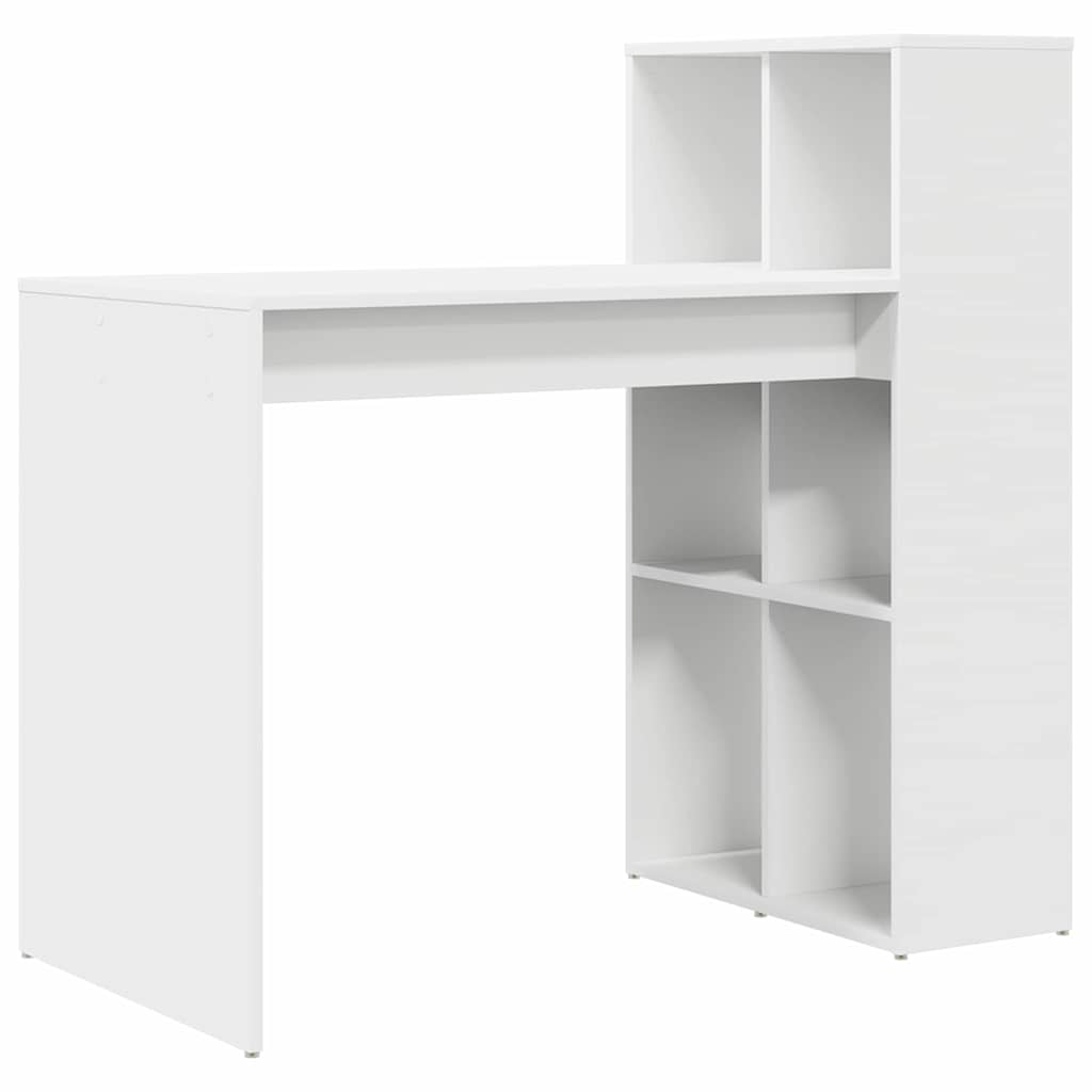 Desk White Engineered Wood 108 x 55 x 103.5 cm