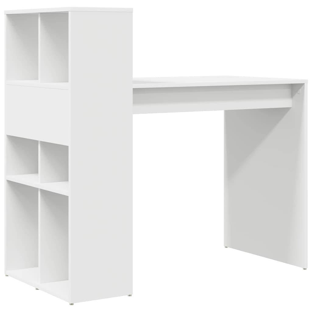 Desk White Engineered Wood 108 x 55 x 103.5 cm