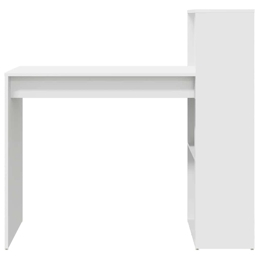 Desk White Engineered Wood 108 x 55 x 103.5 cm