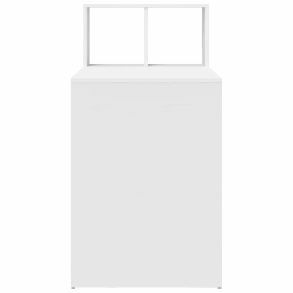 Desk White Engineered Wood 108 x 55 x 103.5 cm