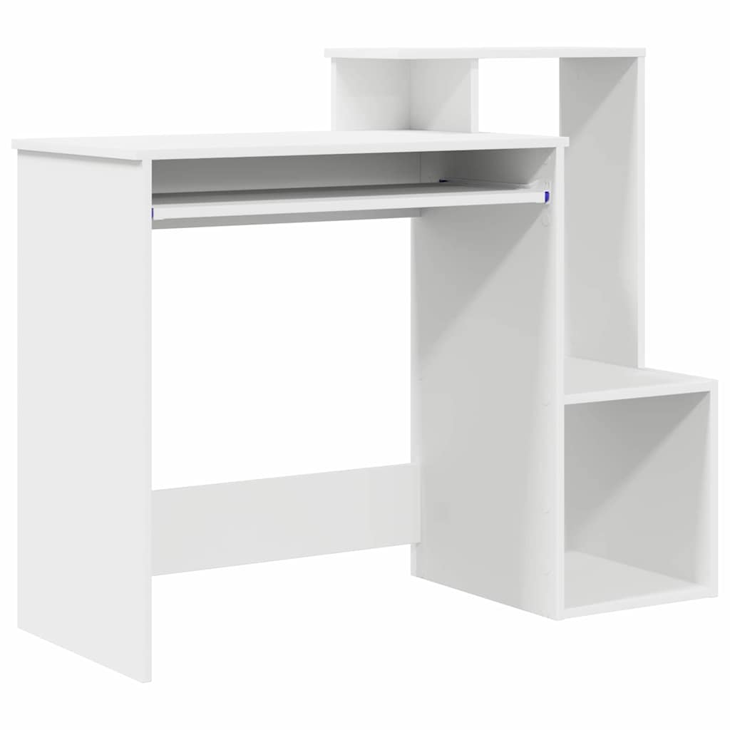 Desk with Drawer White 106 x 41 x 88.5 cm Engineered Wood
