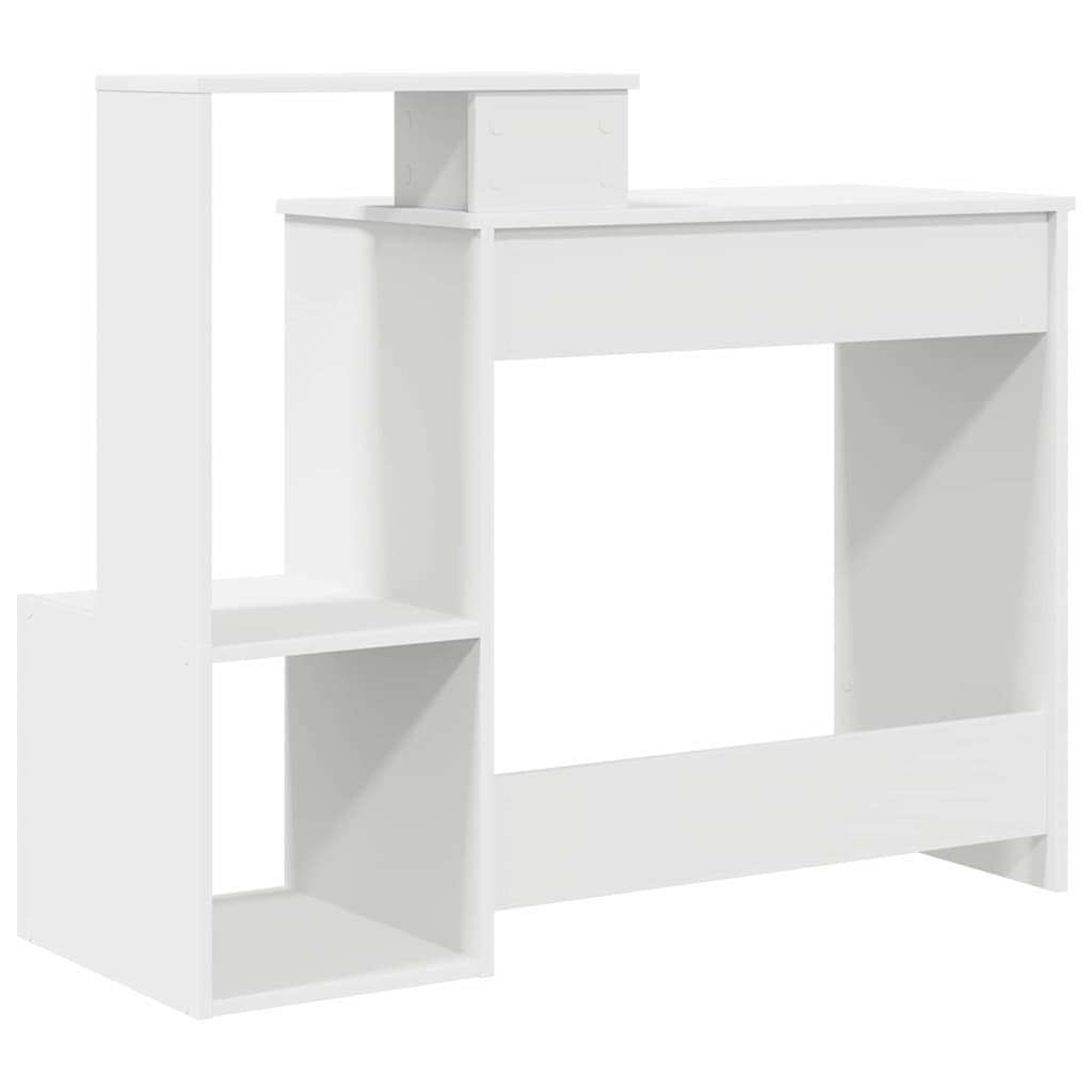 Desk with Drawer White 106 x 41 x 88.5 cm Engineered Wood