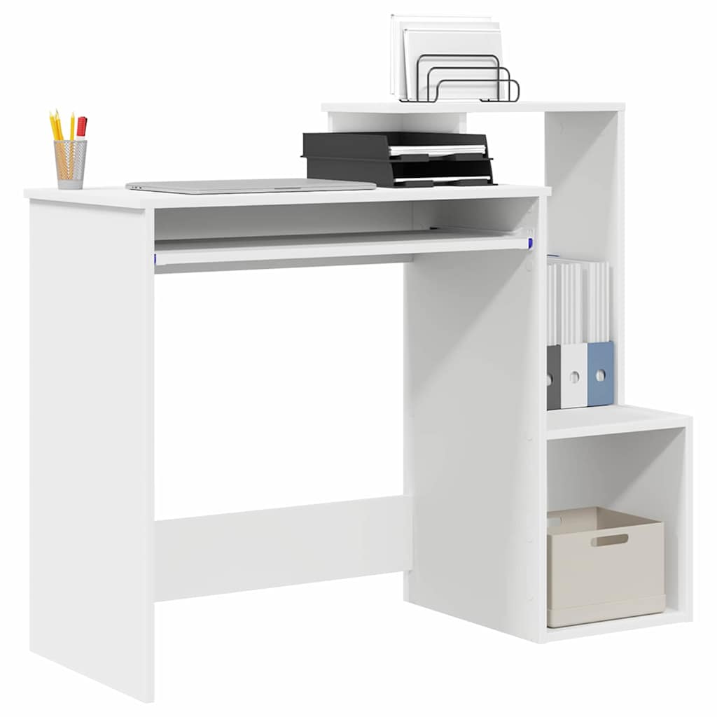 Desk with Drawer White 106 x 41 x 88.5 cm Engineered Wood