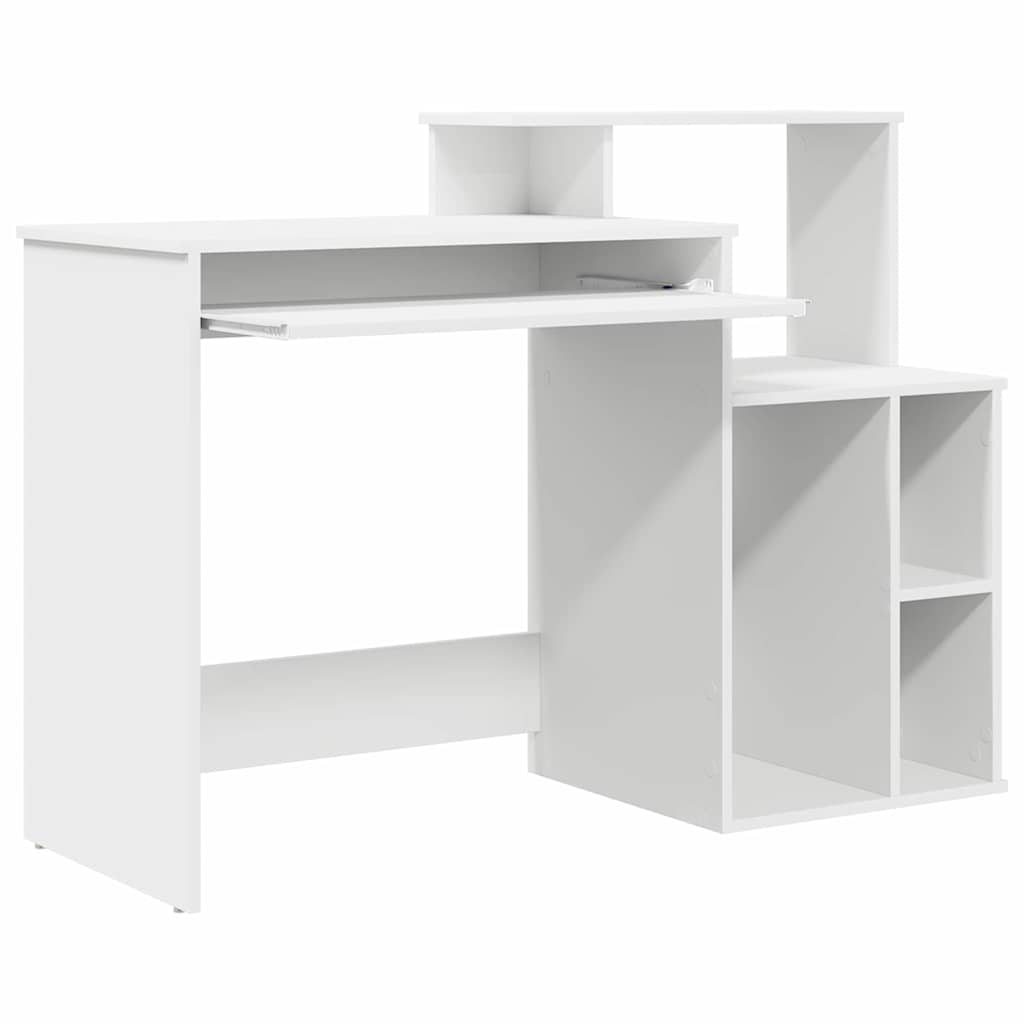 Desk with Drawer White 120,5 x 44 x 88,5 cm Engineered Wood