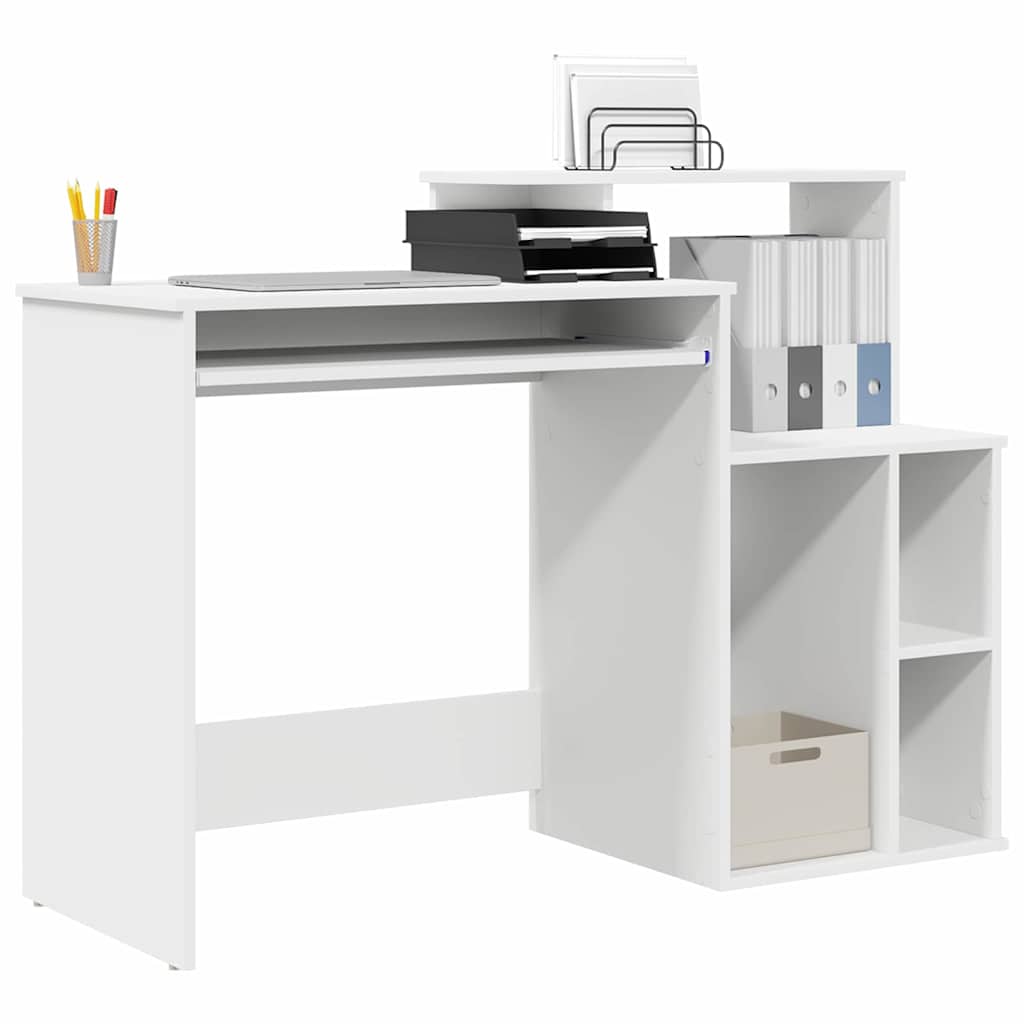 Desk with Drawer White 120,5 x 44 x 88,5 cm Engineered Wood