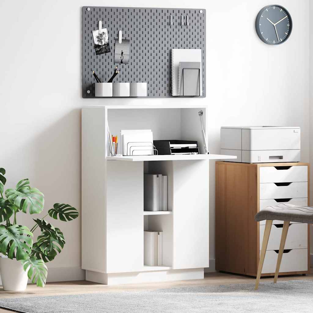 Desk White 71.5 x 31.5 x 106.5 cm Engineered Wood