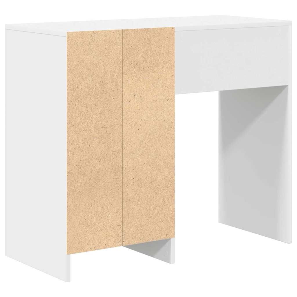 Desk with Drawer White 90 x 37.5 x 75 cm Engineered Wood