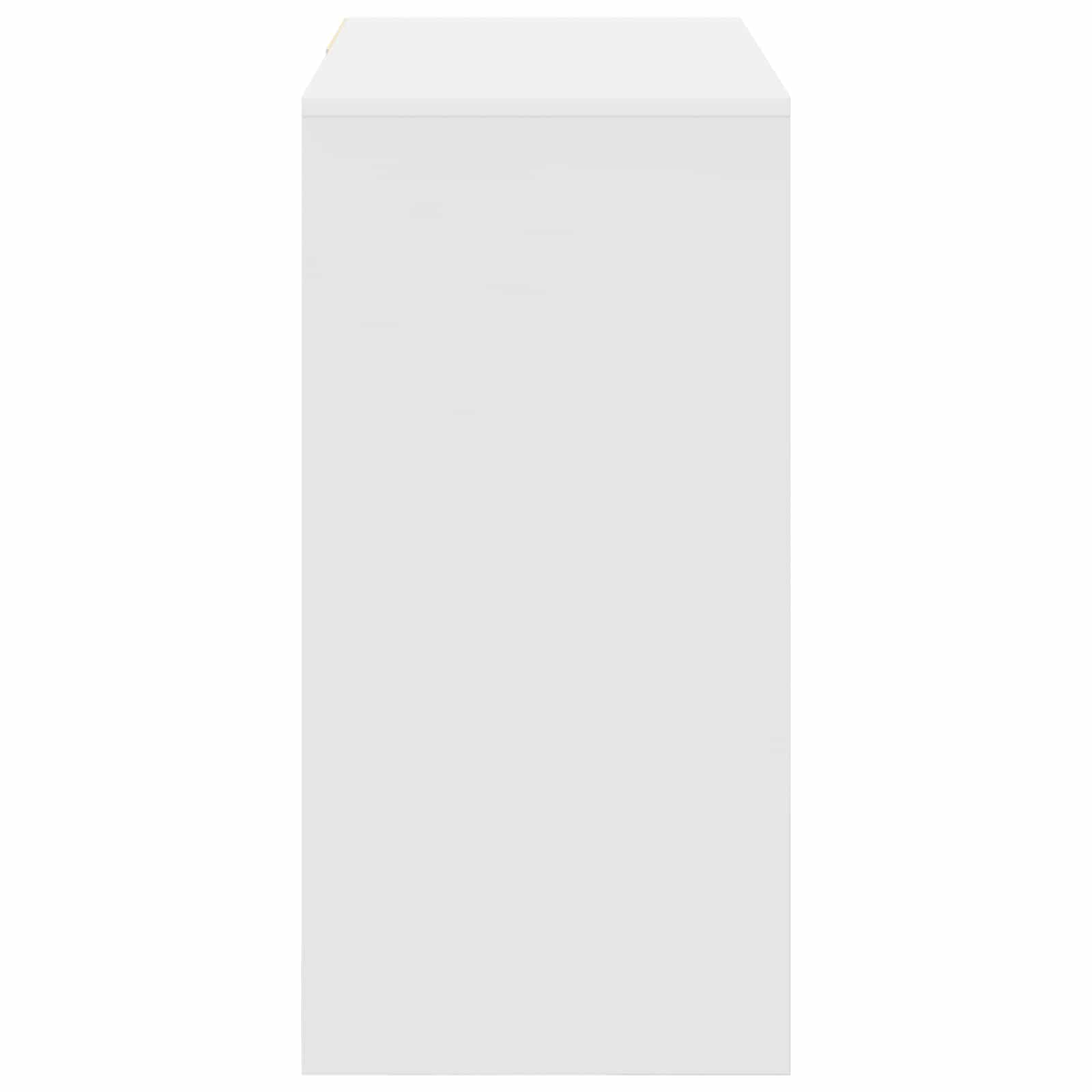 Desk White Engineered Wood 90 x 37.5 x 75 cm