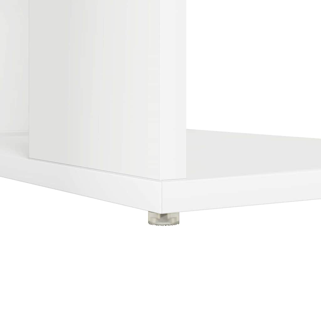 Desk White Engineered Wood 130 x 50.5 x 75 cm