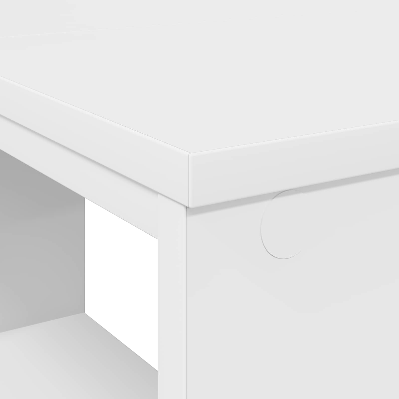 Desk White Engineered Wood 90 x 50 x 75 cm