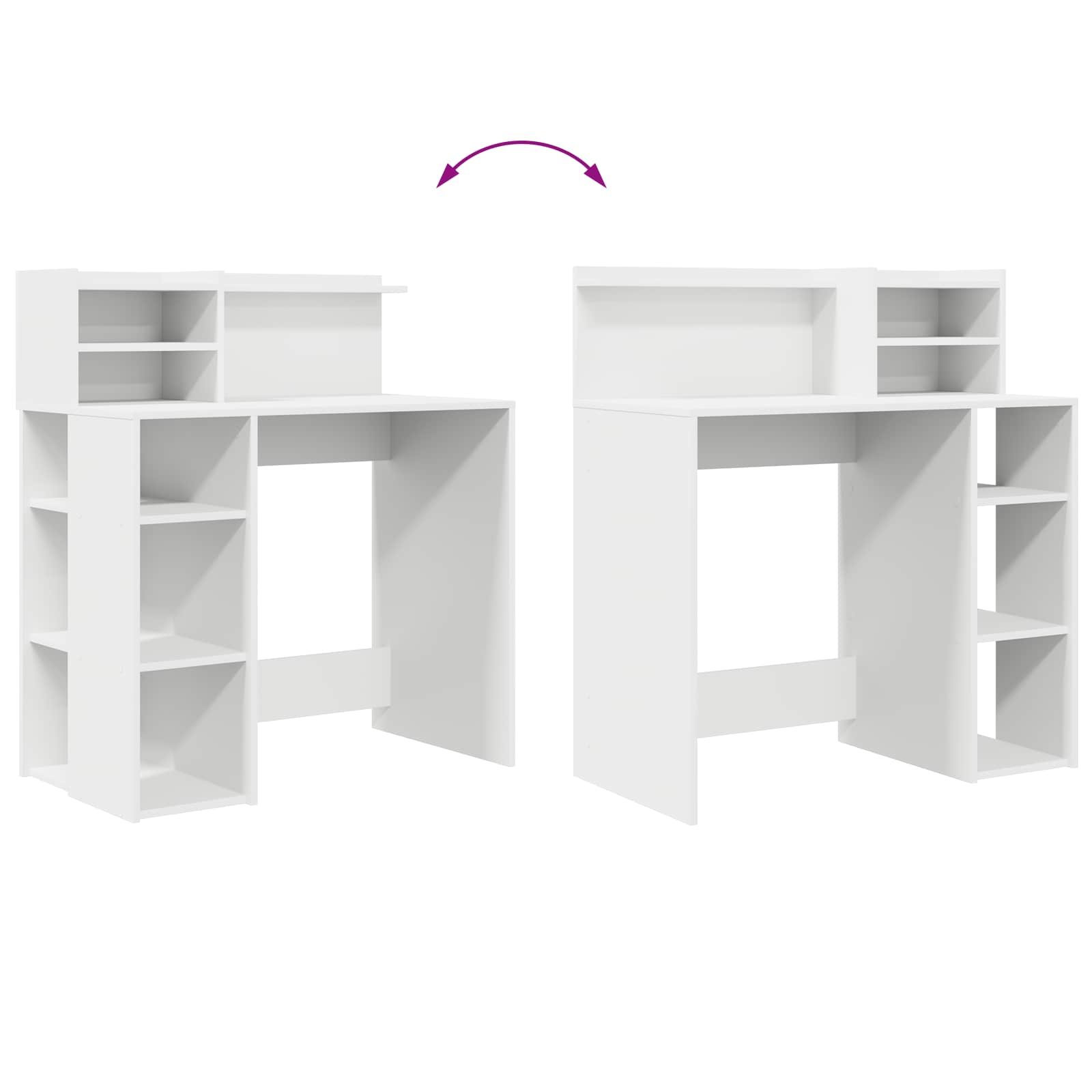 Desk White Engineered Wood 90 x 48 x 101,5 cm