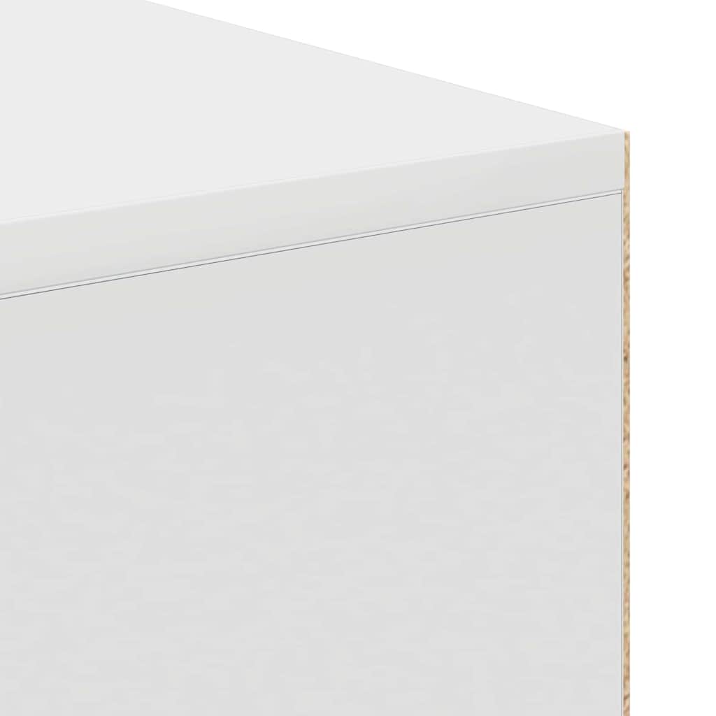 Desk with Shelf White 102 x 50 x 75 cm Engineered Wood