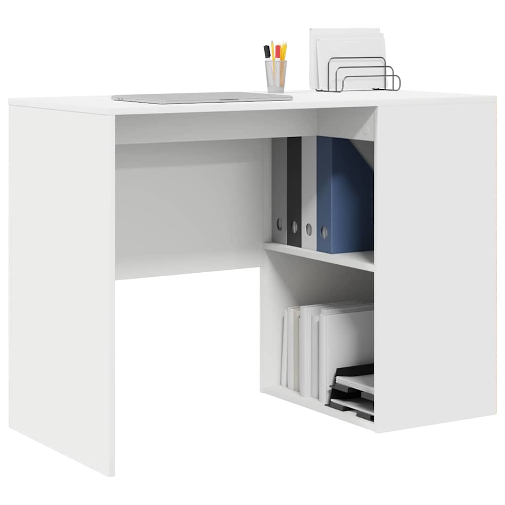 Desk White Engineered Wood 102 x 50 x 75 cm