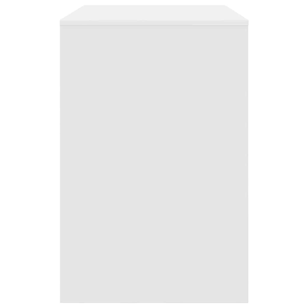 Desk White Engineered Wood 102 x 50 x 75 cm