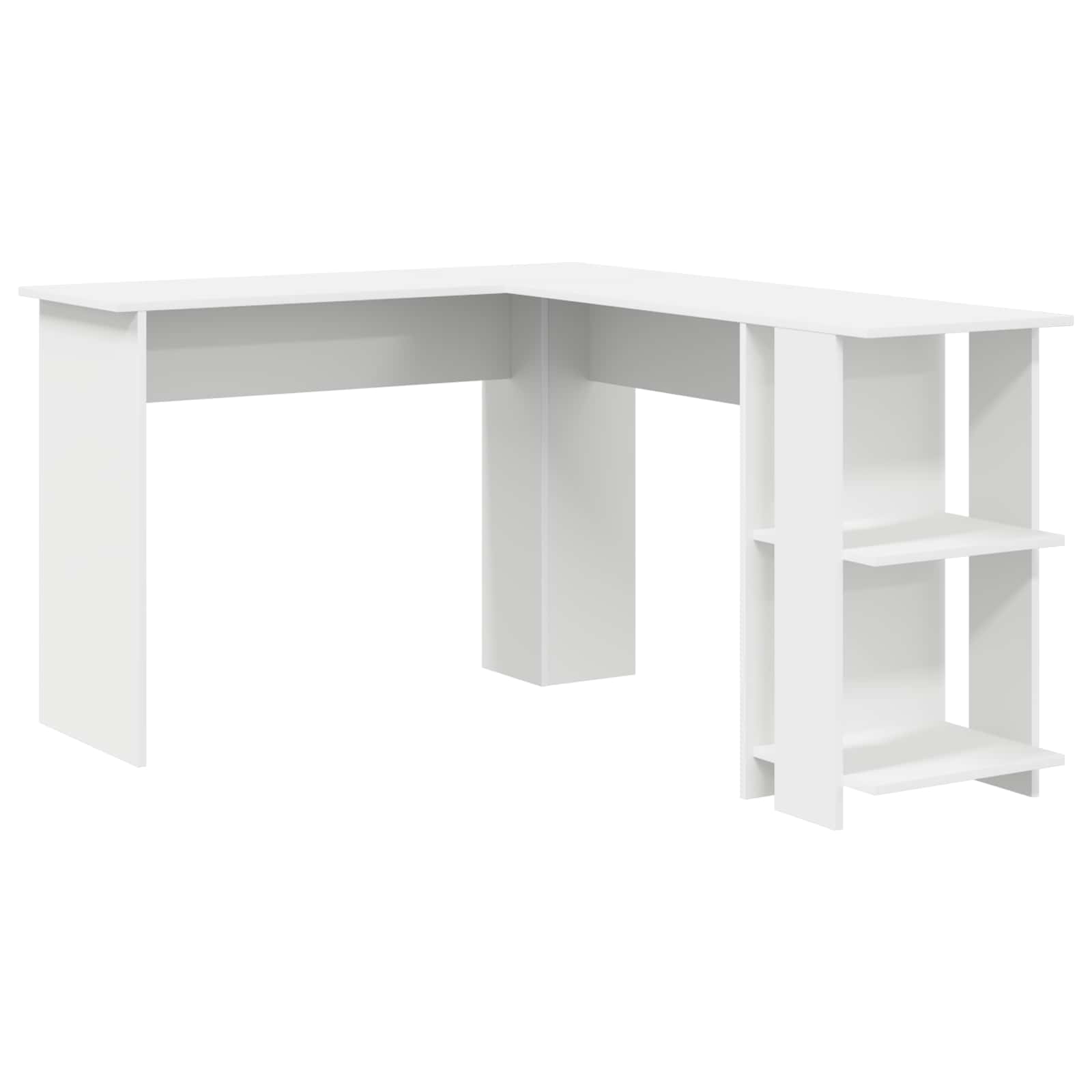 Corner Desk White Engineered Wood 140 x 113,5 x 75 cm