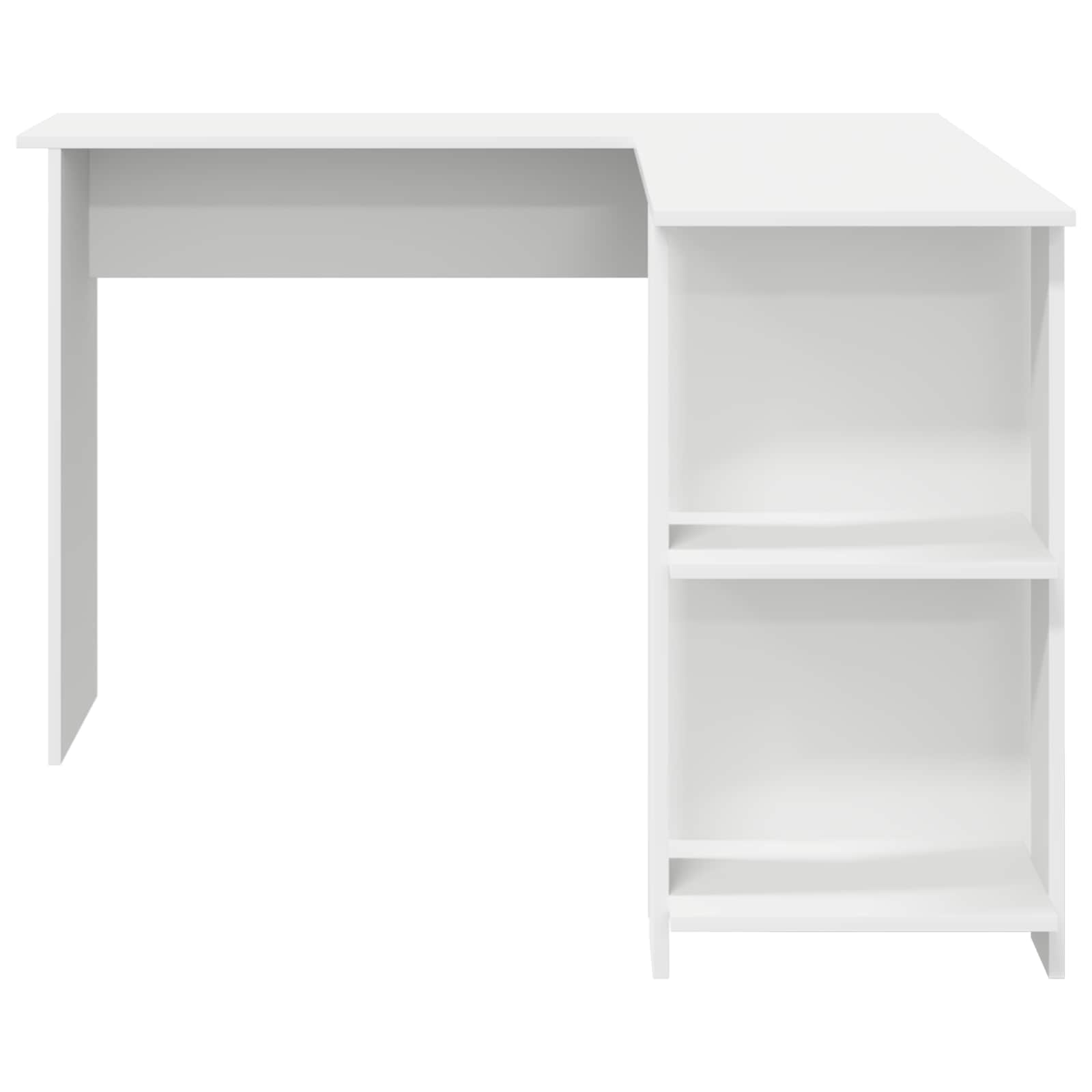 Corner Desk White Engineered Wood 140 x 113,5 x 75 cm