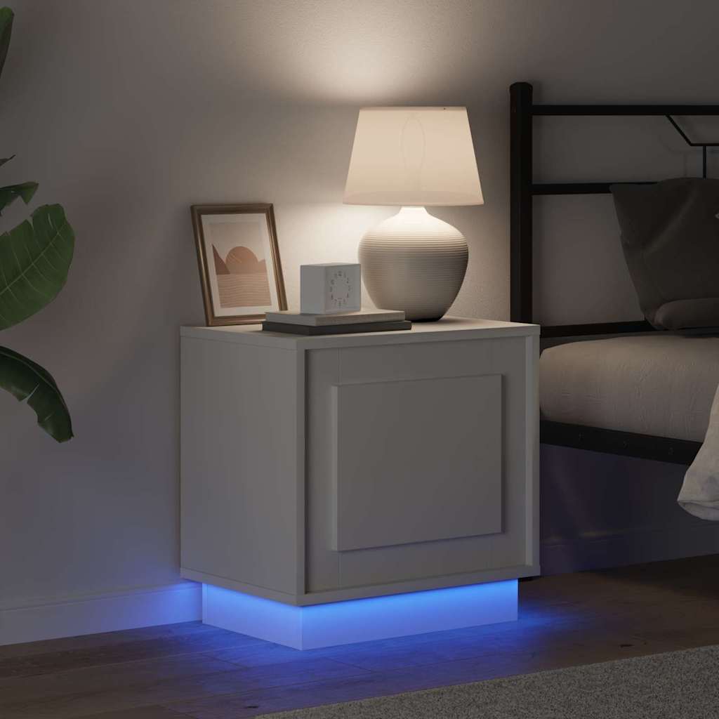 Bedside Cabinet White 44 x 34,5 x 45 cm Engineered Wood