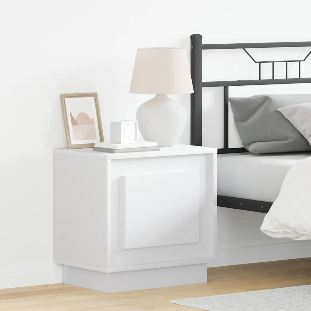 Bedside Cabinet White 44 x 34,5 x 45 cm Engineered Wood