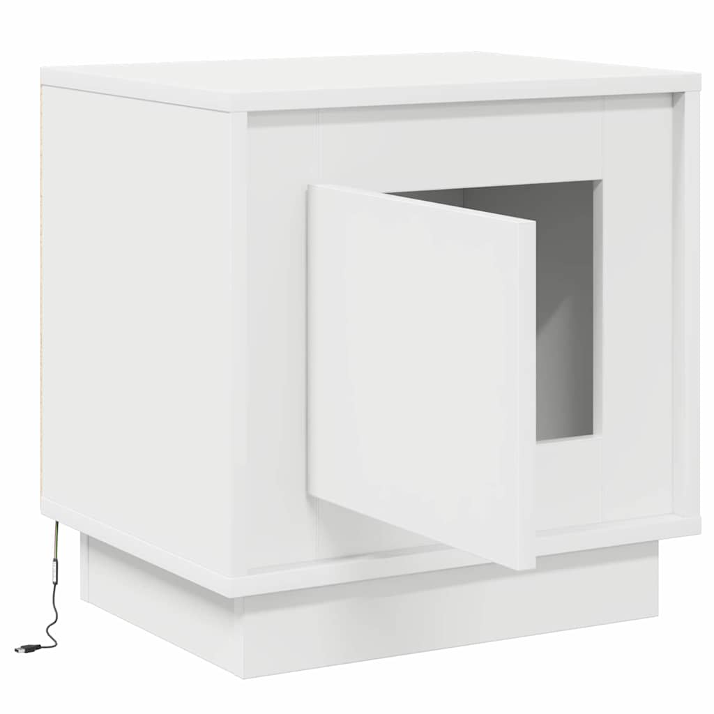 Bedside Cabinet White 44 x 34,5 x 45 cm Engineered Wood