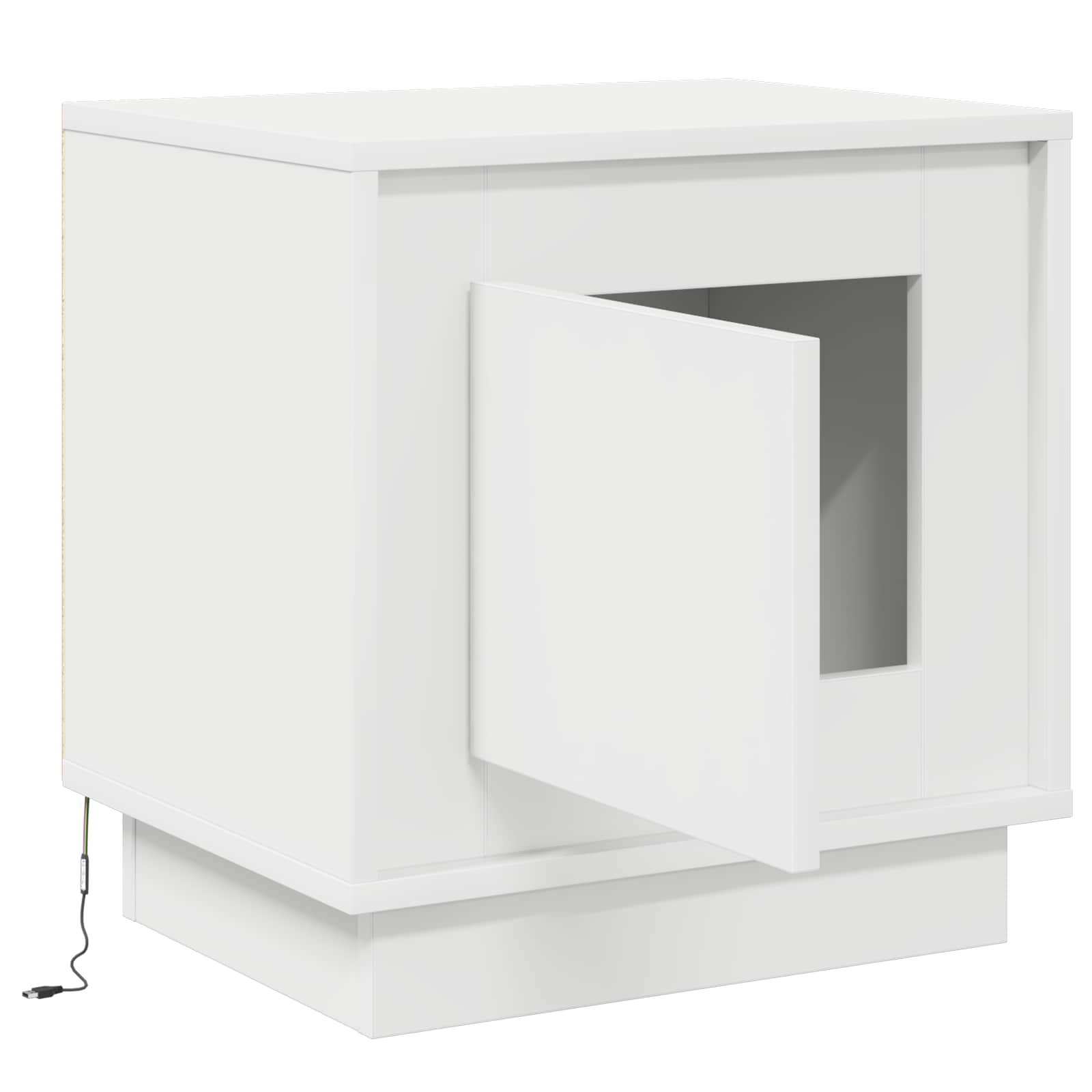 Bedside Cabinet White 44 x 34,5 x 45 cm Engineered Wood