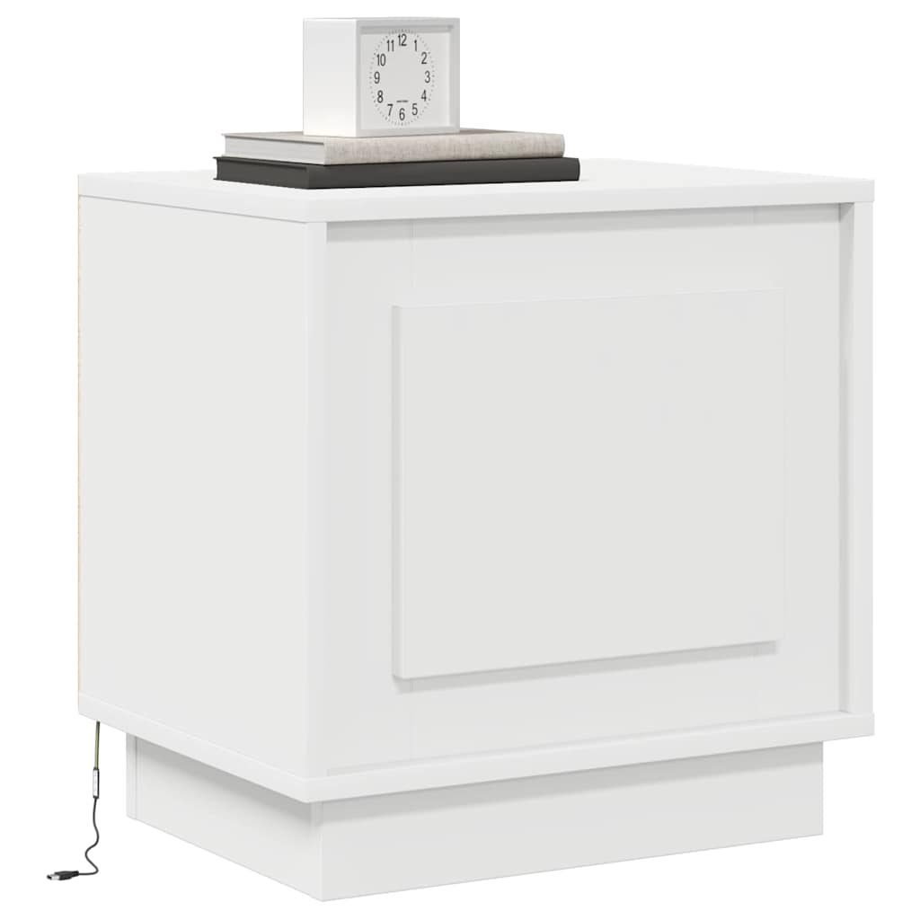 Bedside Cabinet White 44 x 34,5 x 45 cm Engineered Wood