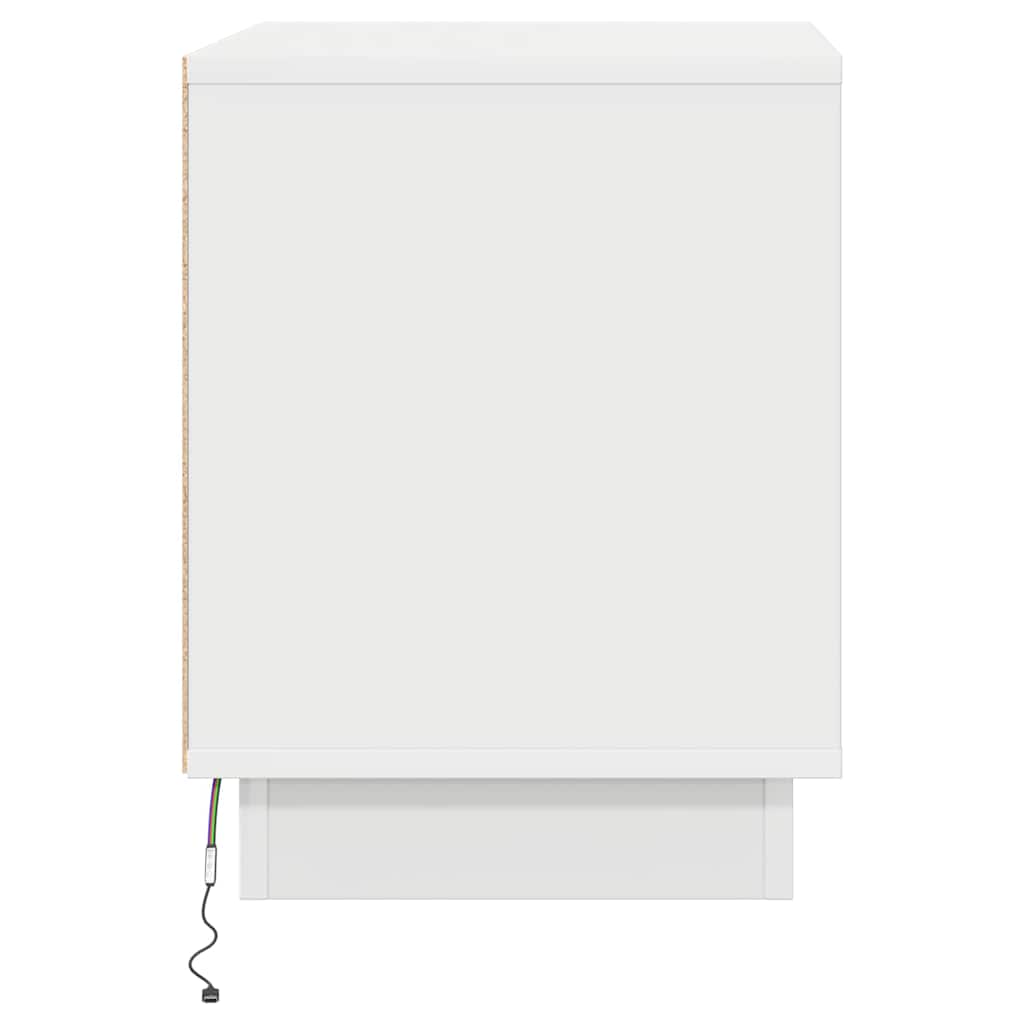 Bedside Cabinet White 44 x 34,5 x 45 cm Engineered Wood