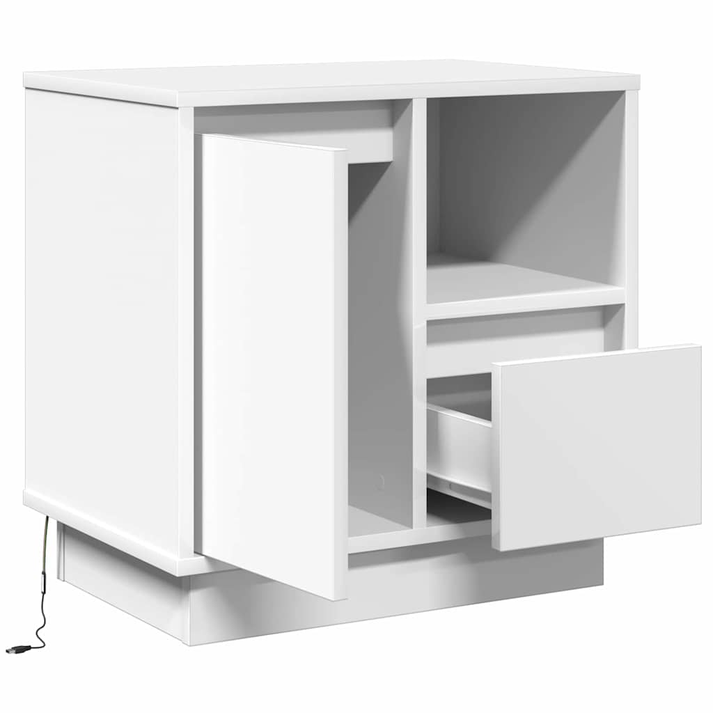 Bedside Cabinet 2 pcs White 50 x 34,5 x 50 cm. Engineered wood