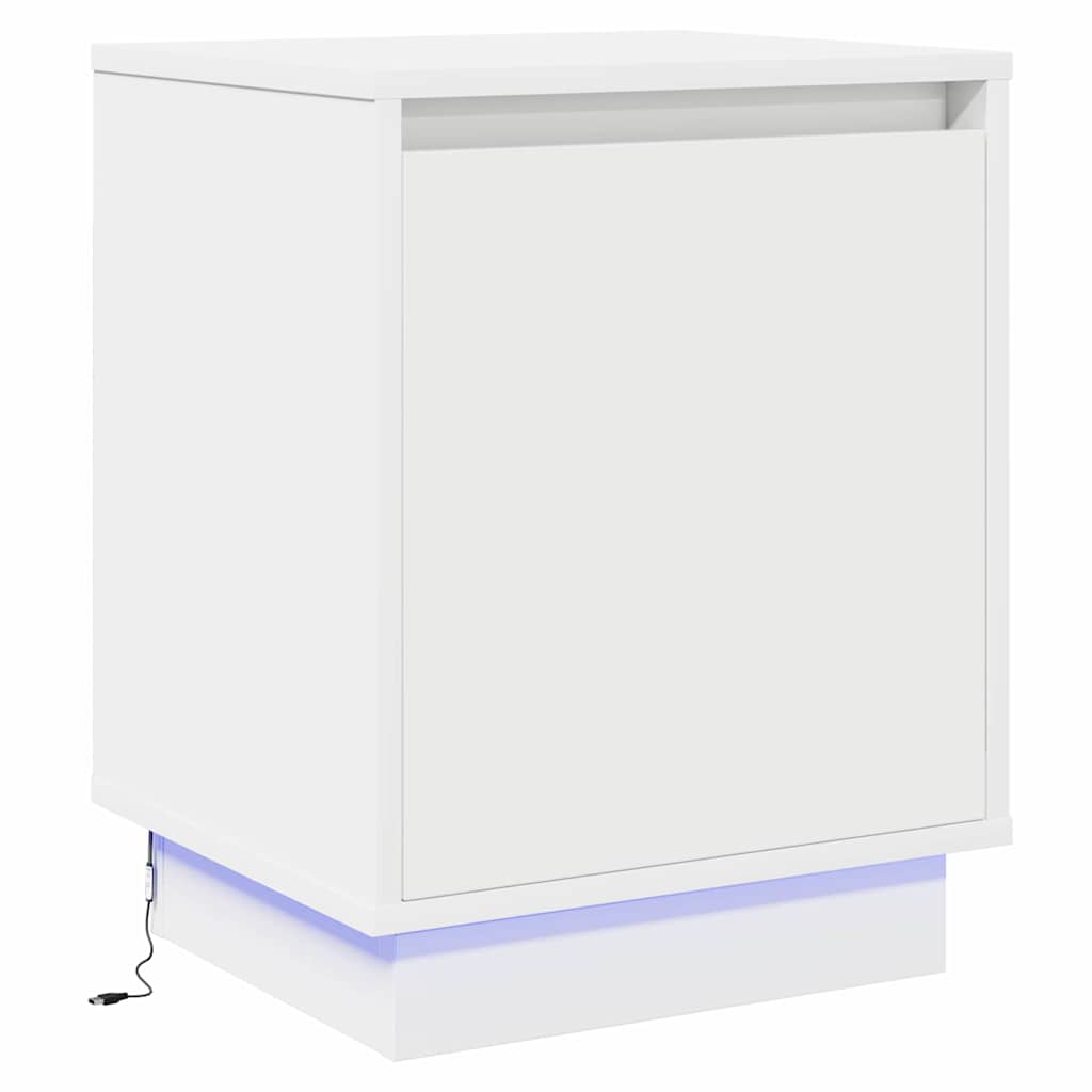 Bedside Cabinet 2 pcs White 39 x 34,5 x 50 cm Engineered wood