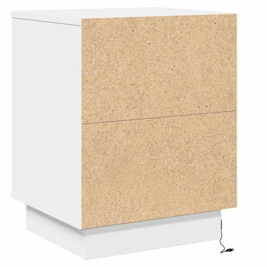 Bedside Cabinet 2 pcs White 39 x 34,5 x 50 cm Engineered wood