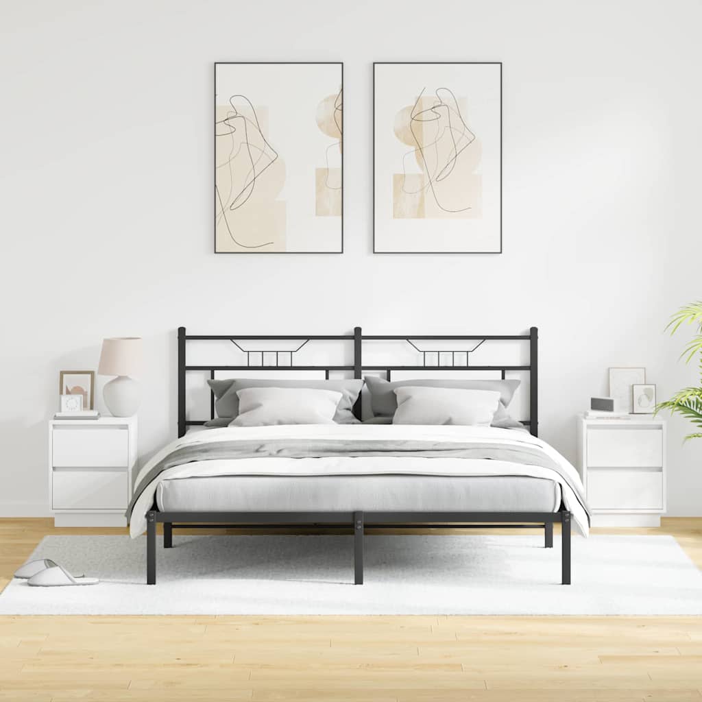 Bedside Cabinet 2 pcs White 39 x 34,5 x 50 cm Engineered wood
