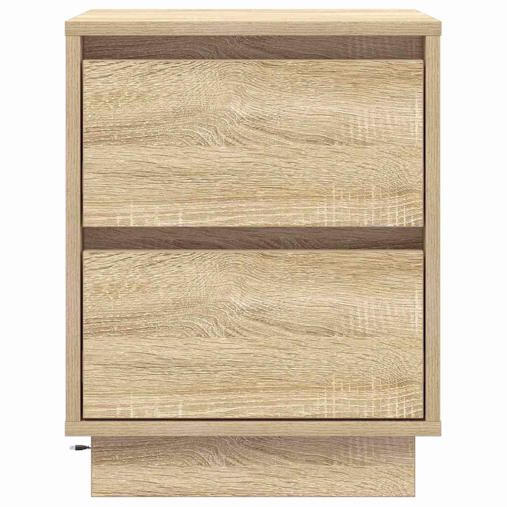 Bedside Cabinet with Drawer 2 pcs Sonoma Oak 39 x 34,5 x 50 cm