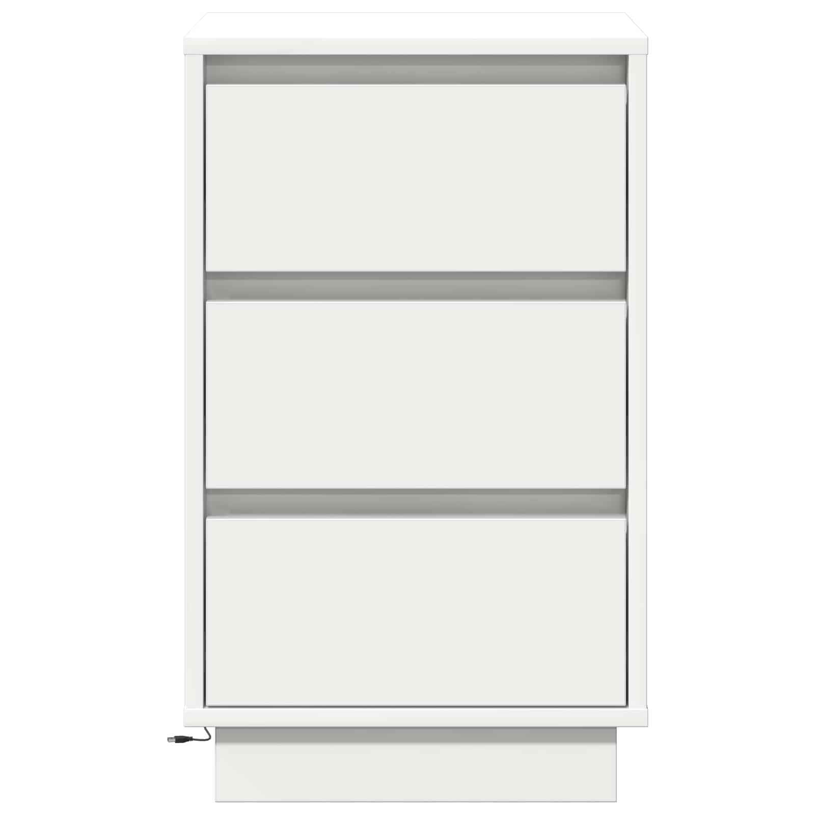 Bedside Cabinet White 39 x 34,5 x 65 cm Engineered wood