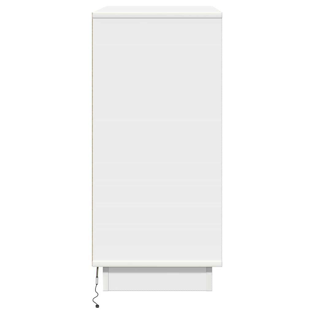 Bedside Cabinet White 71 x 34,5 x 75 cm Engineered wood