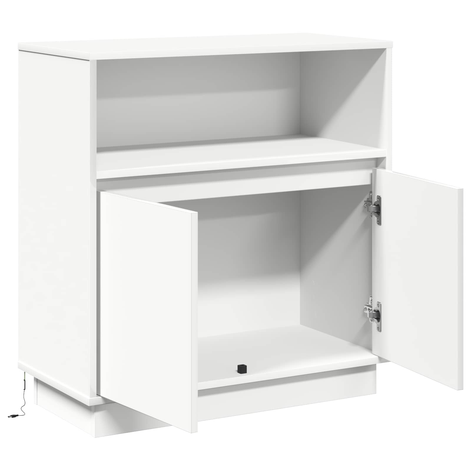 LED Sideboard White 71 x 34,5 x 75 cm Engineered Wood