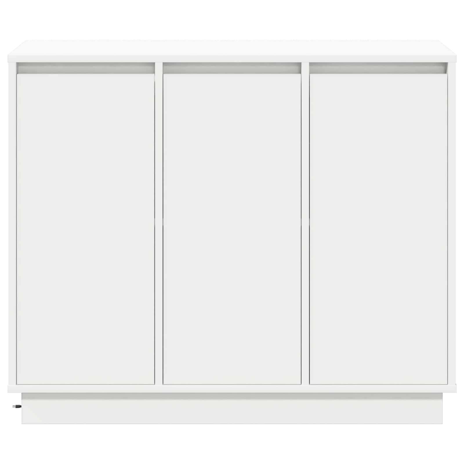 LED Sideboard White 90 x 32 x 75 cm Engineered Wood
