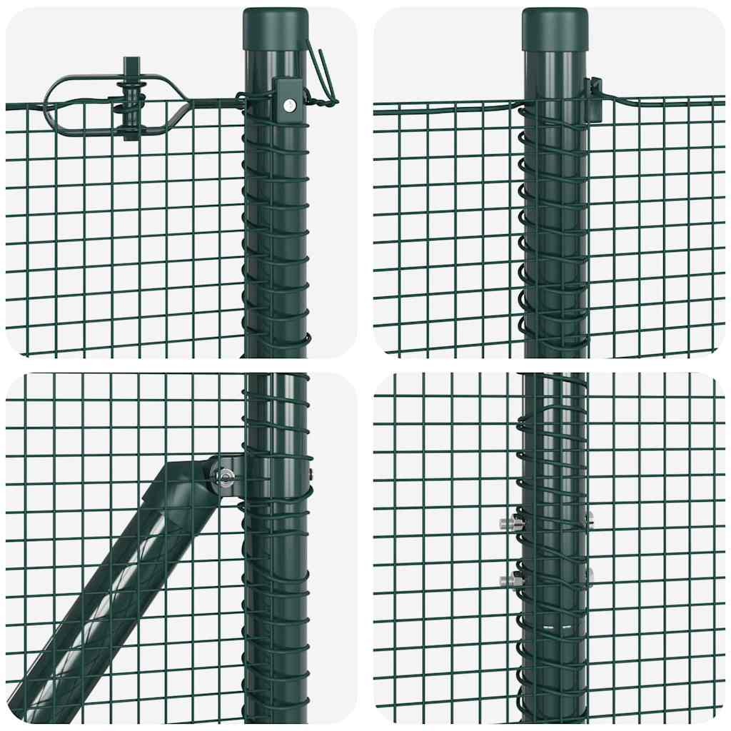Ground Fix Welded Wire Fence 10 x 1 m (W x H) PVC-Coated Steel