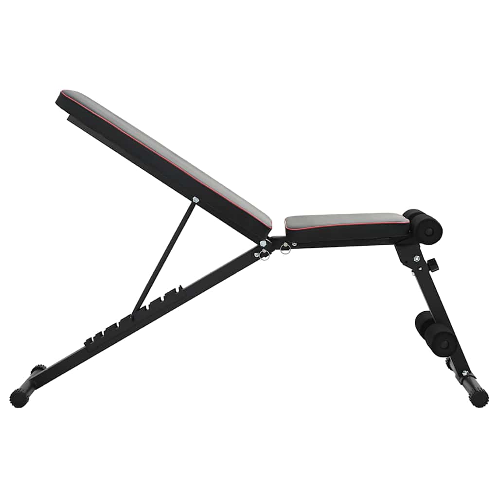 Weight Bench Manual Black 131 x 41 x 110 cm Powder-Coated Steel