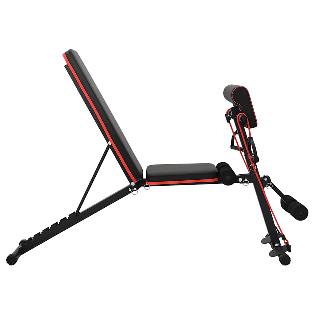 Weight Bench Manual Black 131 x 41 x 100 cm Powder-Coated Steel
