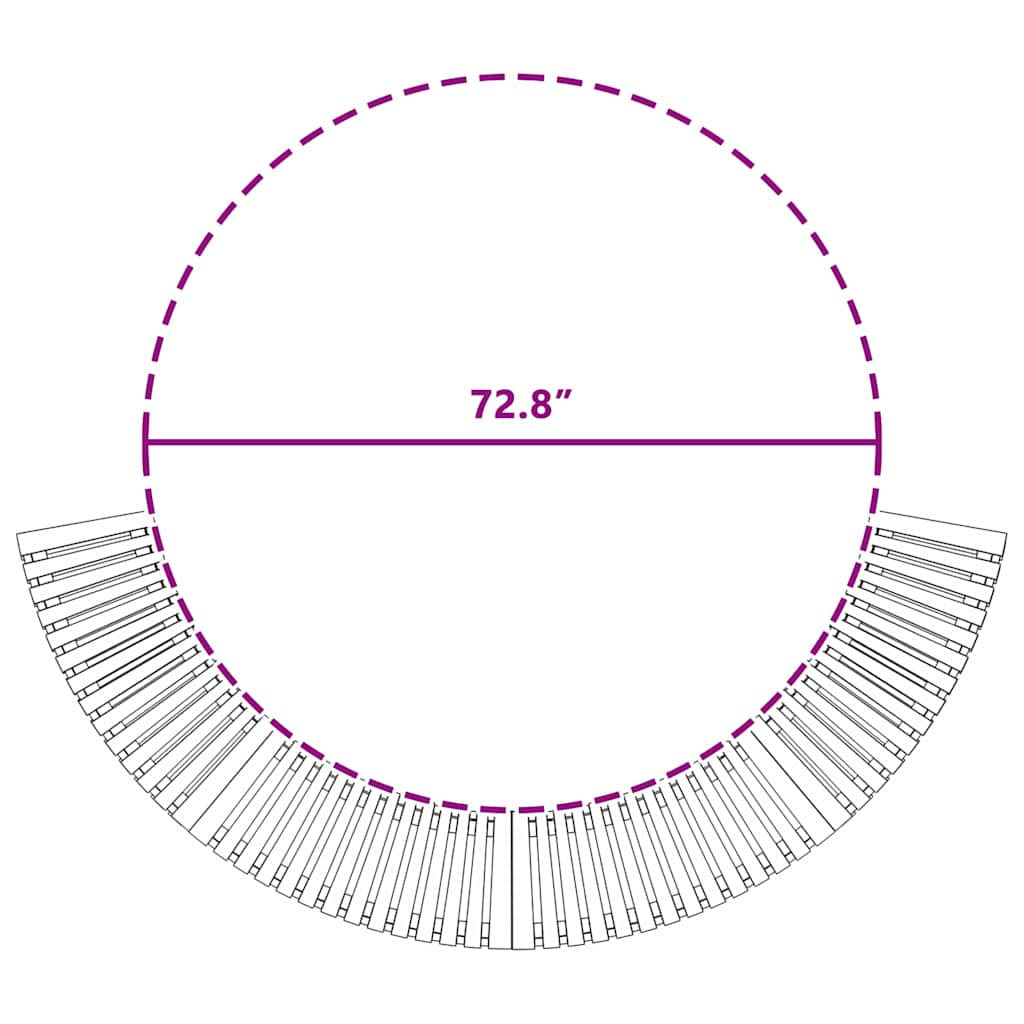 Hot Tub Surround Half-Round Brown 252 x 112 x 55,5 cm