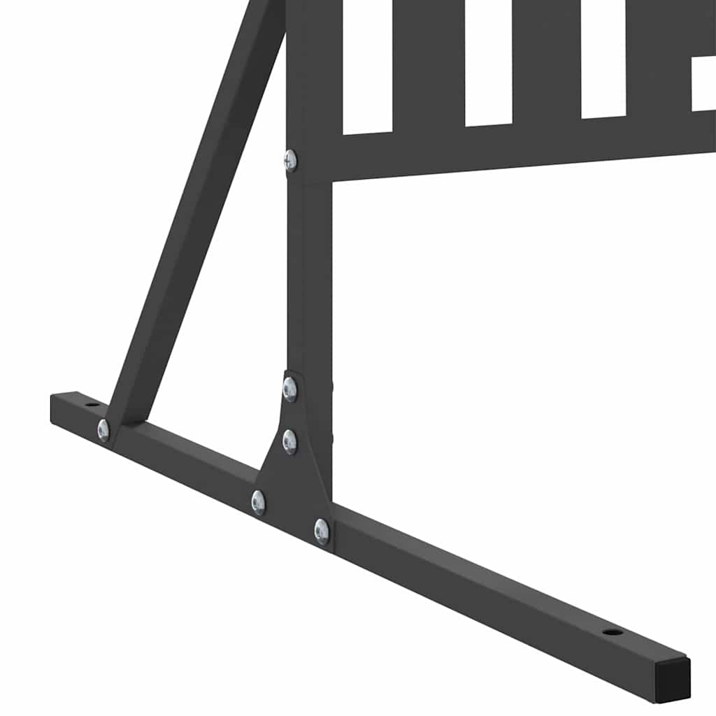 Privacy Screen Black 100 x 50 x 180 cm Steel