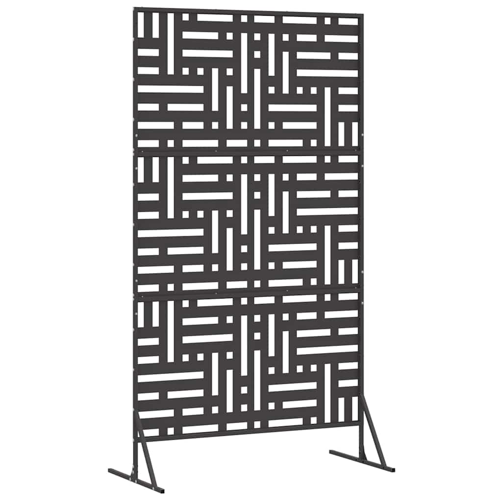 Privacy Screen Black 100 x 50 x 180 cm Steel
