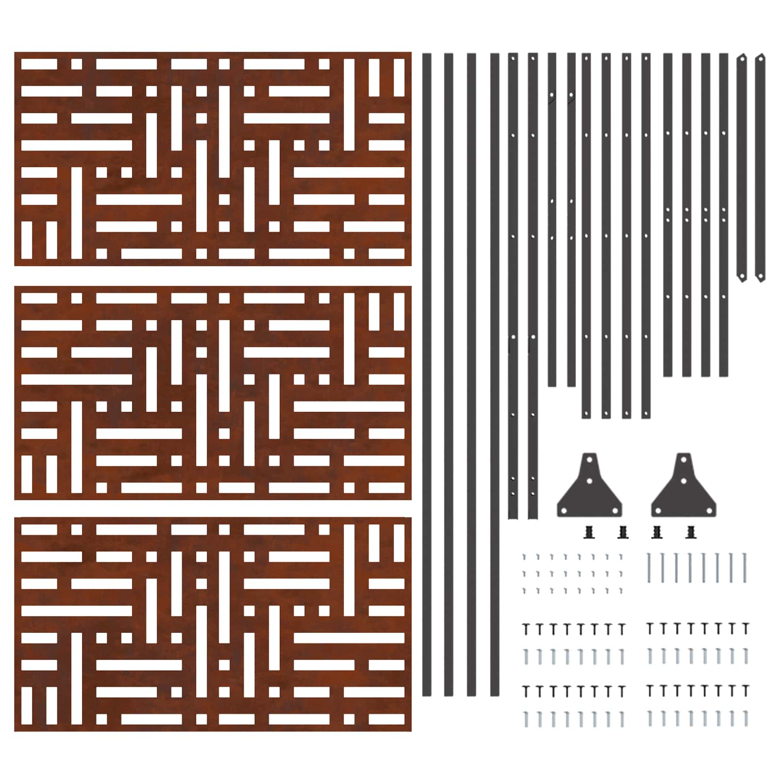 Privacy Screen Grey 100 x 50 x 180 cm Weathering Steel