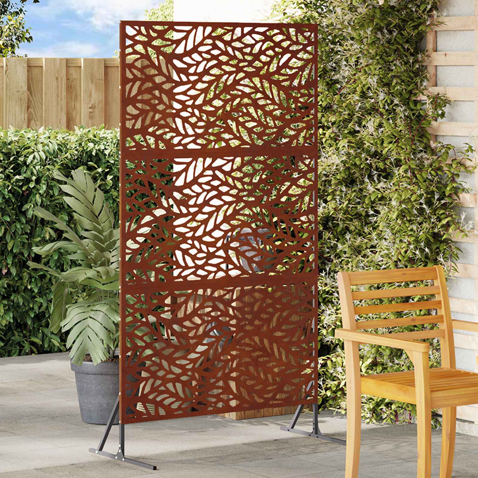 Privacy Screen Grey 100 x 50 x 180 cm Weathering Steel