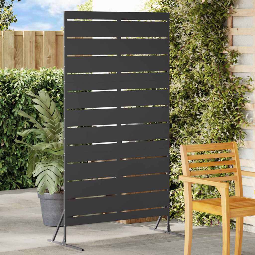 Privacy Screen Black 100 x 50 x 180 cm Steel