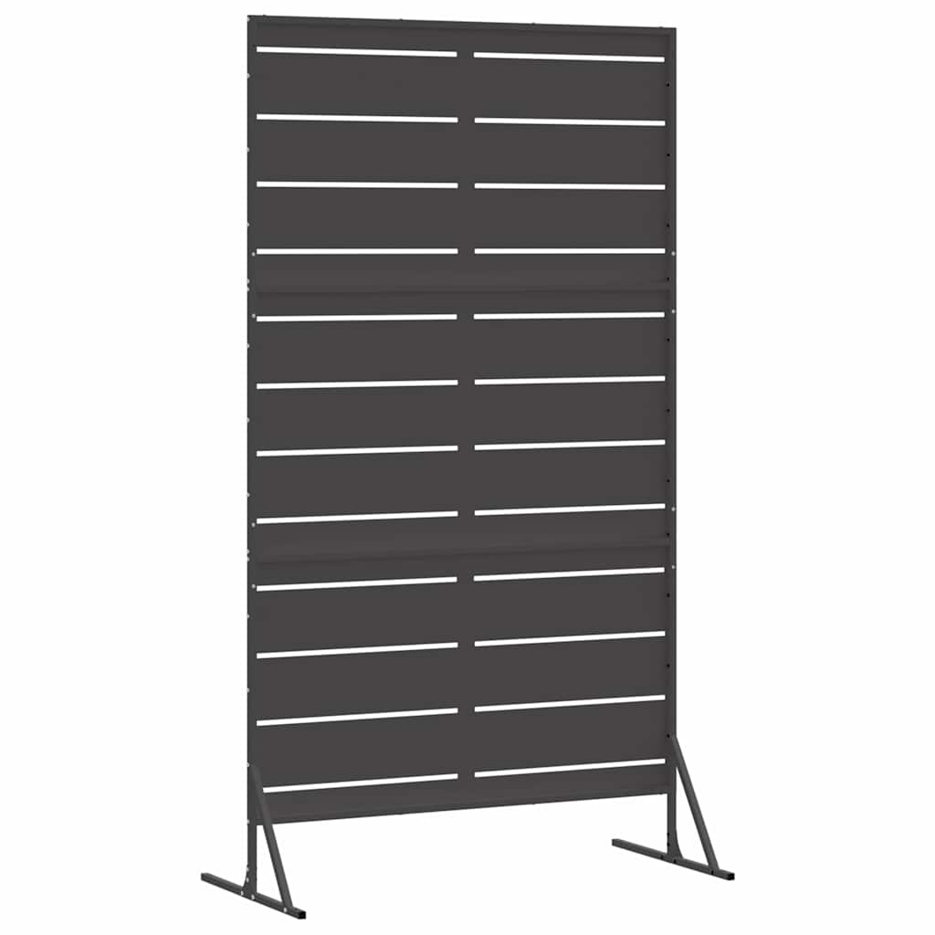 Privacy Screen Black 100 x 50 x 180 cm Steel